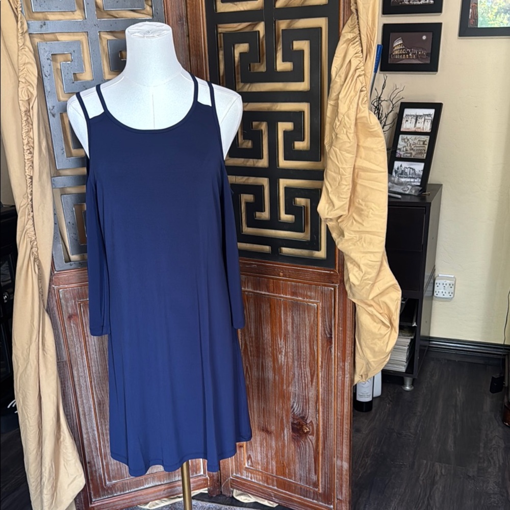 Navy Women's Cold Shouldered Dress